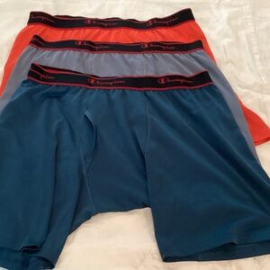 Champion Men's Boxer Briefs - Red, Gray, Blue.  A